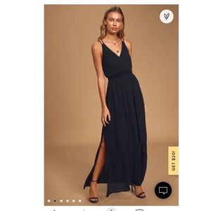 Black maxi dress